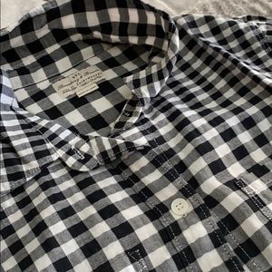 Madewell Black and White Plaid Button Down